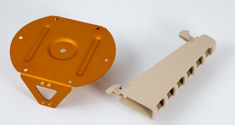 Plated and powder-coated parts