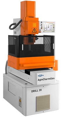 Small hole EDM machine