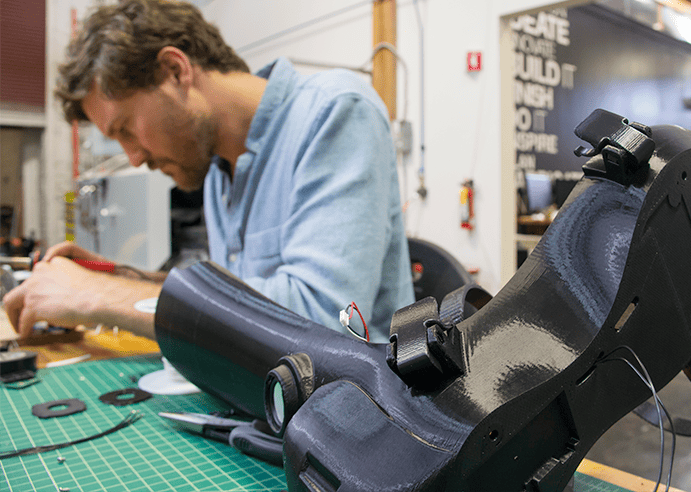 support_brace Tech working on a support brace